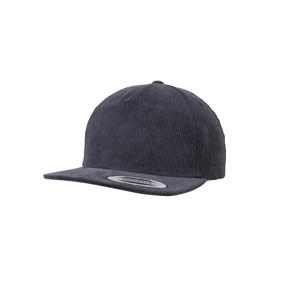 ciemnoszary snapback sztruksowy flexfit