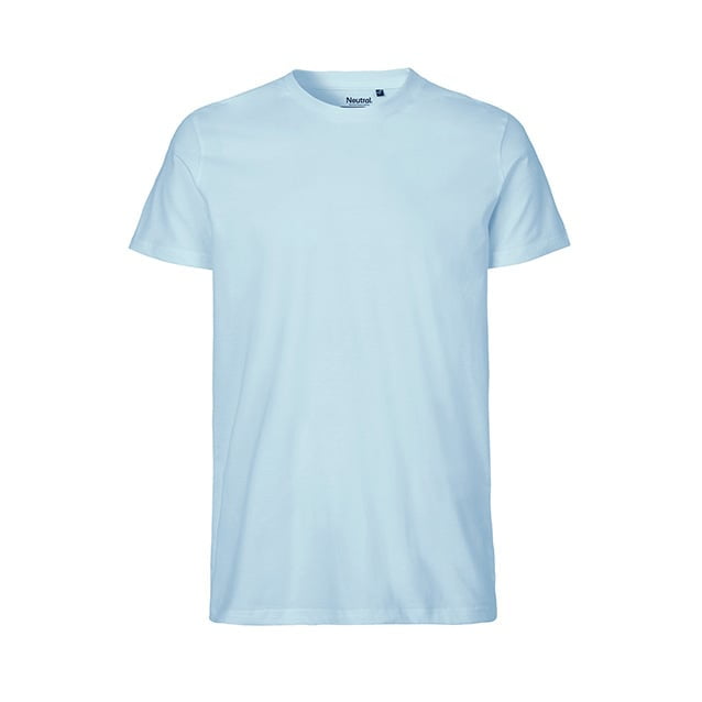 Koszulki T-Shirt - Męski T-Shirt w serek Fairtrade - Neutral O61001 - Light Blue - RAVEN - koszulki reklamowe z nadrukiem, odzież reklamowa i gastronomiczna