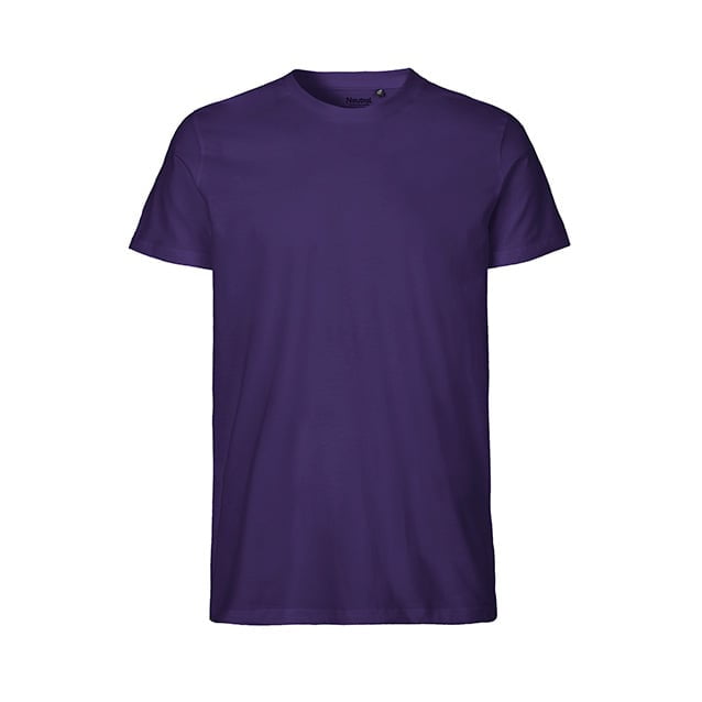 Koszulki T-Shirt - Męski T-Shirt w serek Fairtrade - Neutral O61001 - Purple - RAVEN - koszulki reklamowe z nadrukiem, odzież reklamowa i gastronomiczna