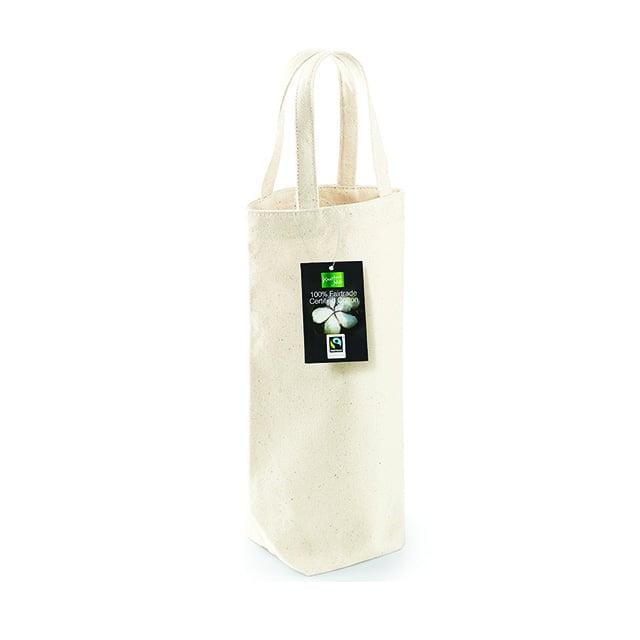 Torby i plecaki - Fairtrade Cotton Bottle Bag - W620 - Natural - RAVEN - koszulki reklamowe z nadrukiem, odzież reklamowa i gastronomiczna