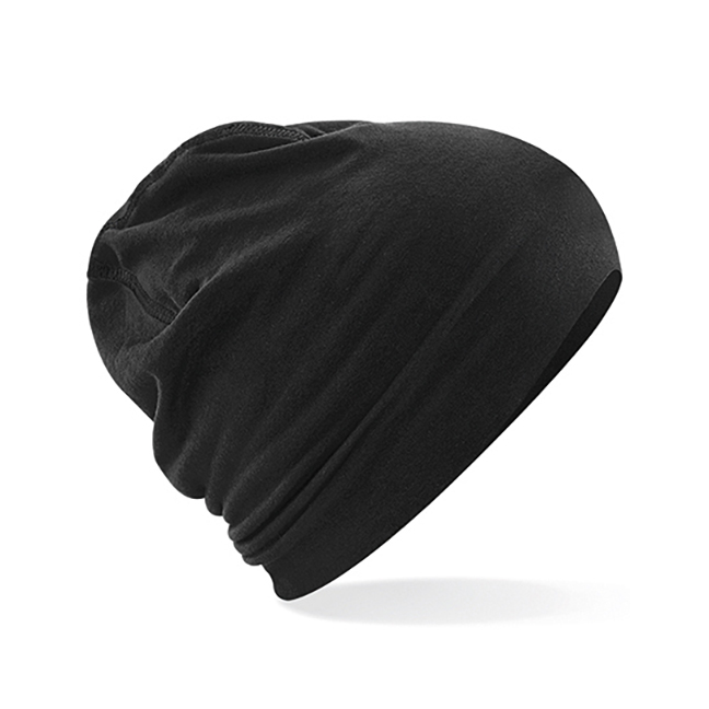 Czapki zimowe i akcesoria - Czapka bawełniana beanie Hemsedal - Beechfield B366 - Black/BlackBlack - RAVEN - koszulki reklamowe z nadrukiem, odzież reklamowa i gastronomiczna