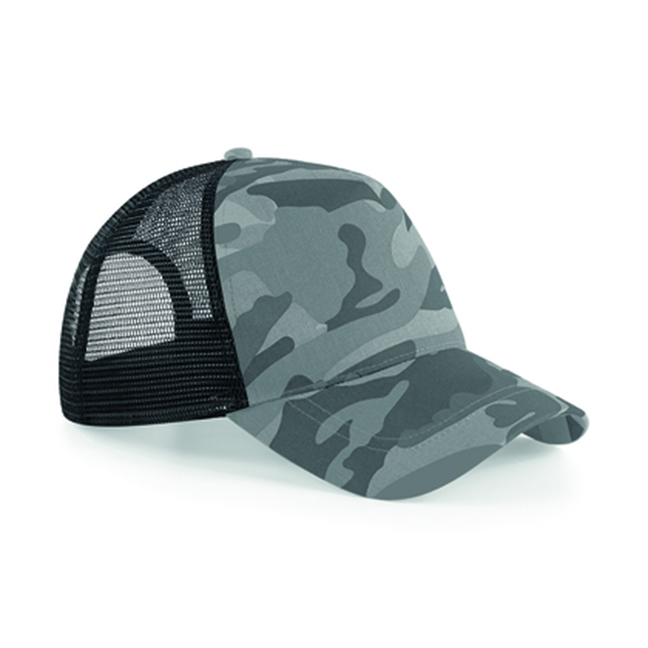 Czapki z daszkiem - Czapka Snapback Camo - Beechfield B694 - Arctic Camo/Black - RAVEN - koszulki reklamowe z nadrukiem, odzież reklamowa i gastronomiczna