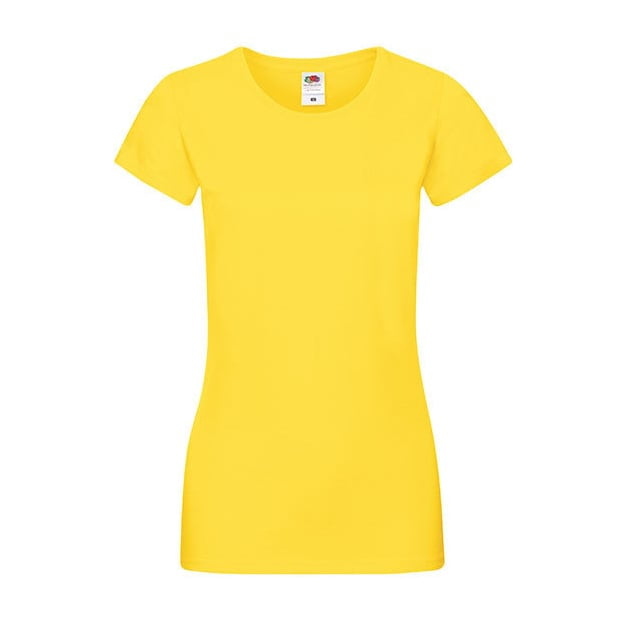 Koszulki T-Shirt - Damska koszulka Sofspun® - Fruit of the Loom 61-414-0 - Yellow - RAVEN - koszulki reklamowe z nadrukiem, odzież reklamowa i gastronomiczna