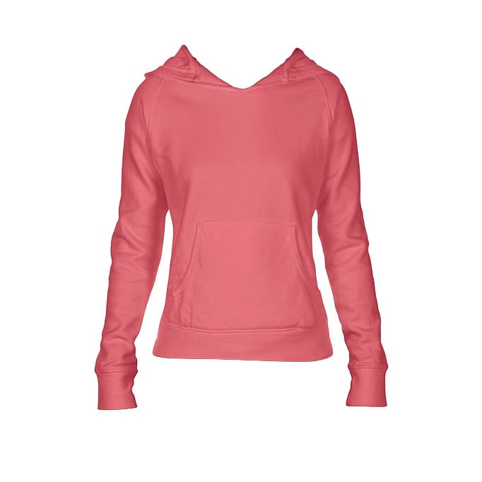 Bluzy - Damska bluza Hooded CC - Comfort Colors 1595 - Watermelon - RAVEN - koszulki reklamowe z nadrukiem, odzież reklamowa i gastronomiczna