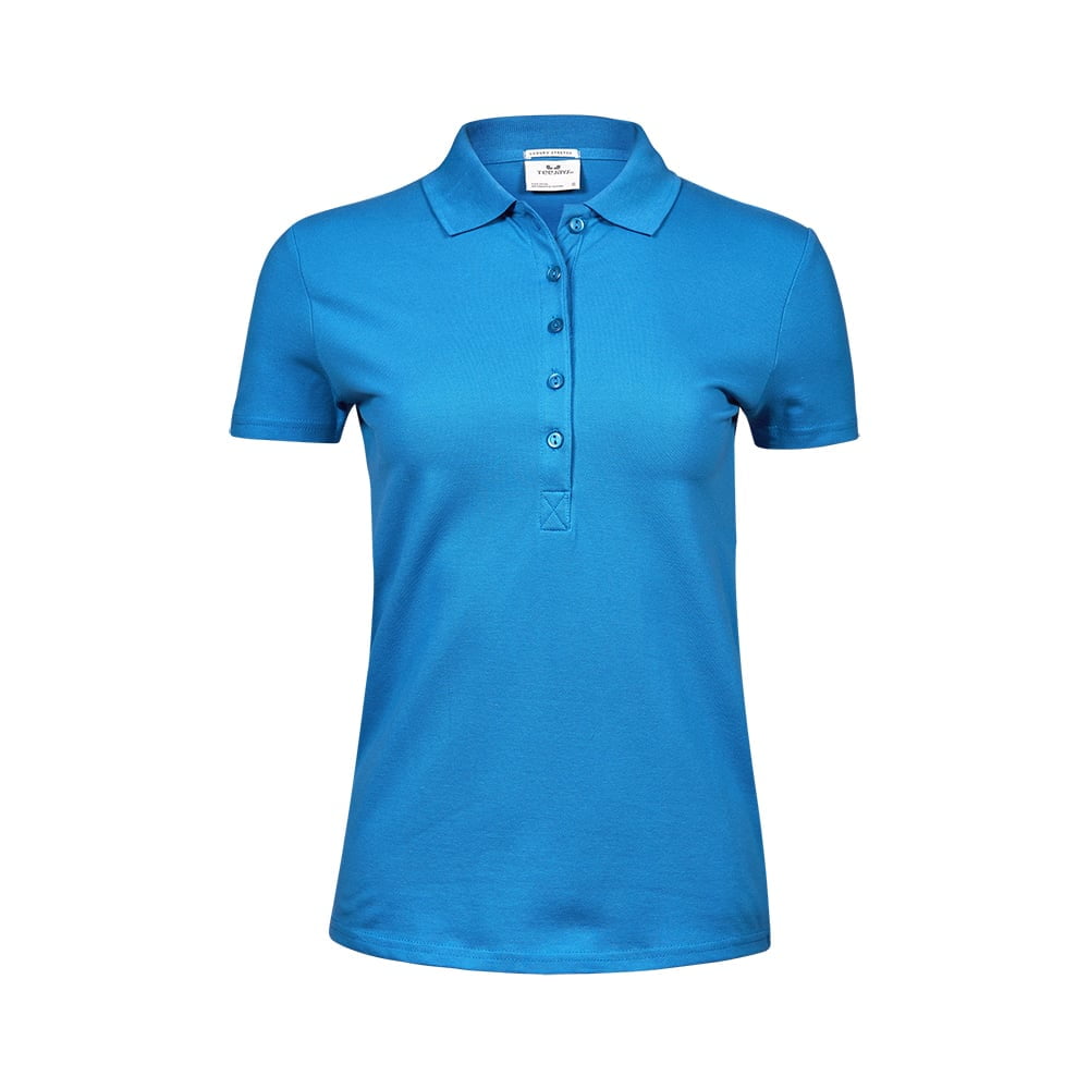 Koszulki Polo - Damska koszulka polo Luxury Stretch - Tee Jays 145 - Azure - RAVEN - koszulki reklamowe z nadrukiem, odzież reklamowa i gastronomiczna