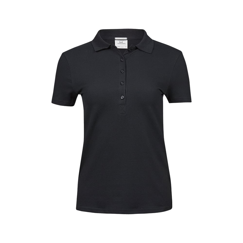 Koszulki Polo - Damska koszulka polo Luxury Stretch - Tee Jays 145 - Black - RAVEN - koszulki reklamowe z nadrukiem, odzież reklamowa i gastronomiczna