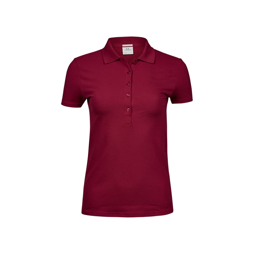 Koszulki Polo - Damska koszulka polo Luxury Stretch - Tee Jays 145 - Deep Red - RAVEN - koszulki reklamowe z nadrukiem, odzież reklamowa i gastronomiczna