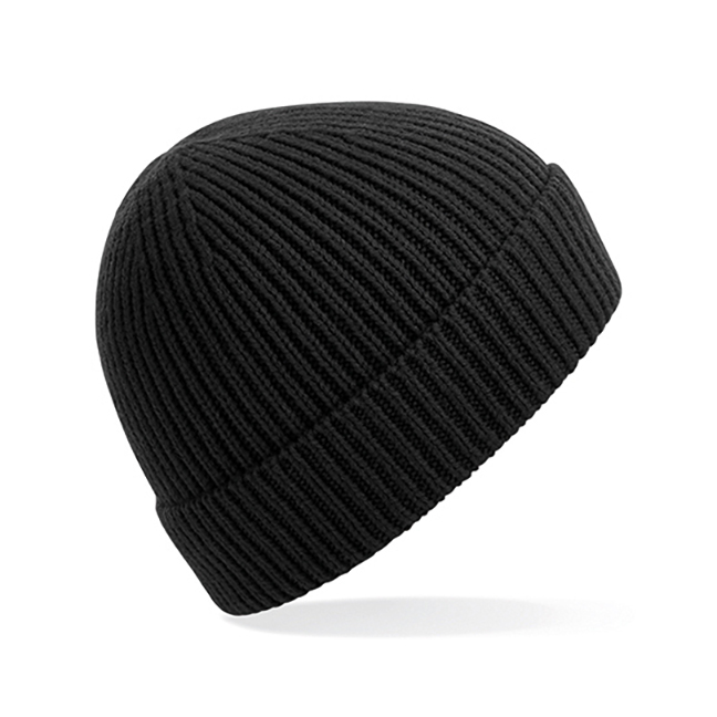 Czapki zimowe i akcesoria - Czapka dzianinowa beanie - Beechfield B380 - Black - RAVEN - koszulki reklamowe z nadrukiem, odzież reklamowa i gastronomiczna