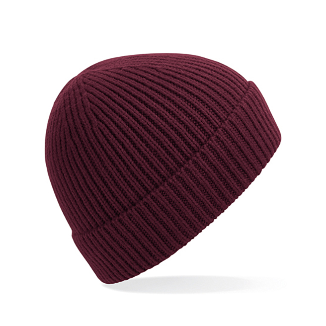 Czapki zimowe i akcesoria - Czapka dzianinowa beanie - Beechfield B380 - Burgundy - RAVEN - koszulki reklamowe z nadrukiem, odzież reklamowa i gastronomiczna