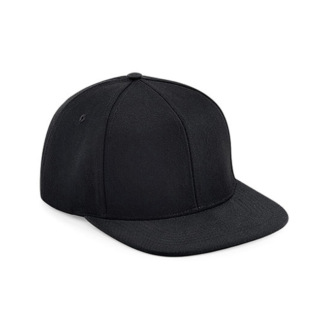 Czapki z daszkiem - Czapka snapback 6-panelowa Original Flat Peak - Beechfield B661 - Black/Black - RAVEN - koszulki reklamowe z nadrukiem, odzież reklamowa i gastronomiczna