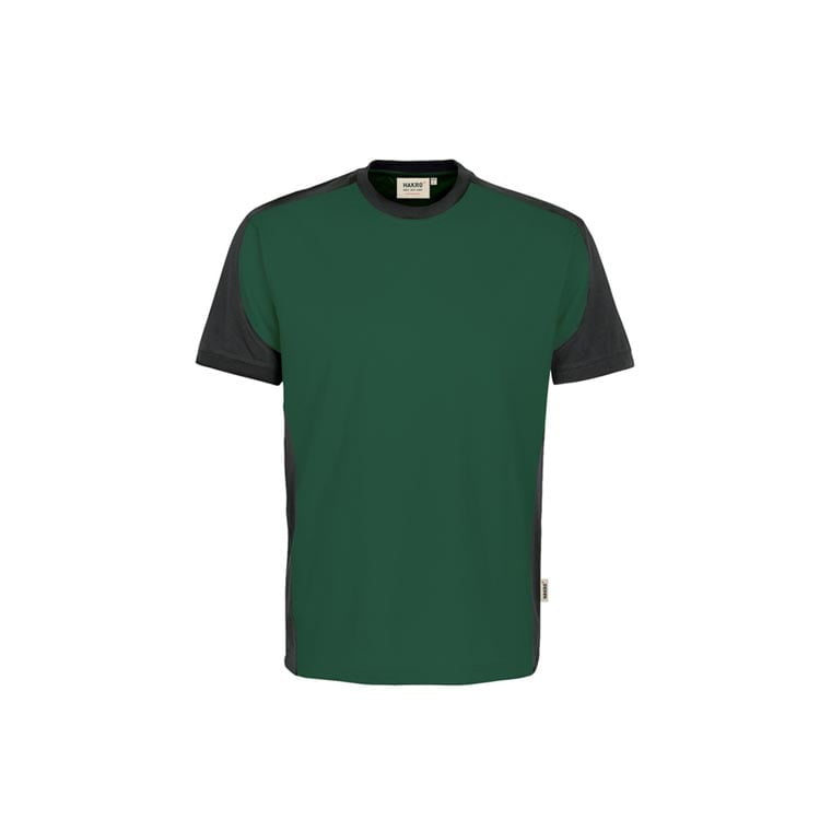 Koszulki T-Shirt - Koszulka kontrastowa Performance 290 - Hakro 290 - Fir Green - RAVEN - koszulki reklamowe z nadrukiem, odzież reklamowa i gastronomiczna