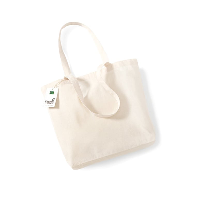 Torby i plecaki - Organic Cotton Shopper - W180 - Natural - RAVEN - koszulki reklamowe z nadrukiem, odzież reklamowa i gastronomiczna