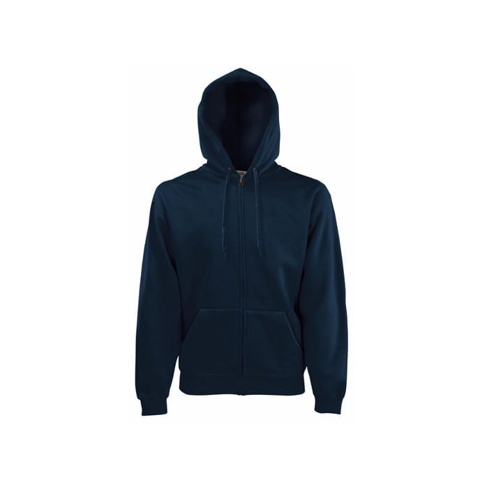 Bluzy - Bluza z zamkiem Premium Hooded - Fruit of the Loom 62-034-0 - Deep Navy - RAVEN - koszulki reklamowe z nadrukiem, odzież reklamowa i gastronomiczna