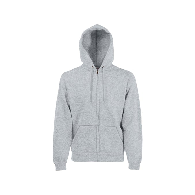 Bluzy - Bluza z zamkiem Premium Hooded - Fruit of the Loom 62-034-0 - Heather Grey - RAVEN - koszulki reklamowe z nadrukiem, odzież reklamowa i gastronomiczna