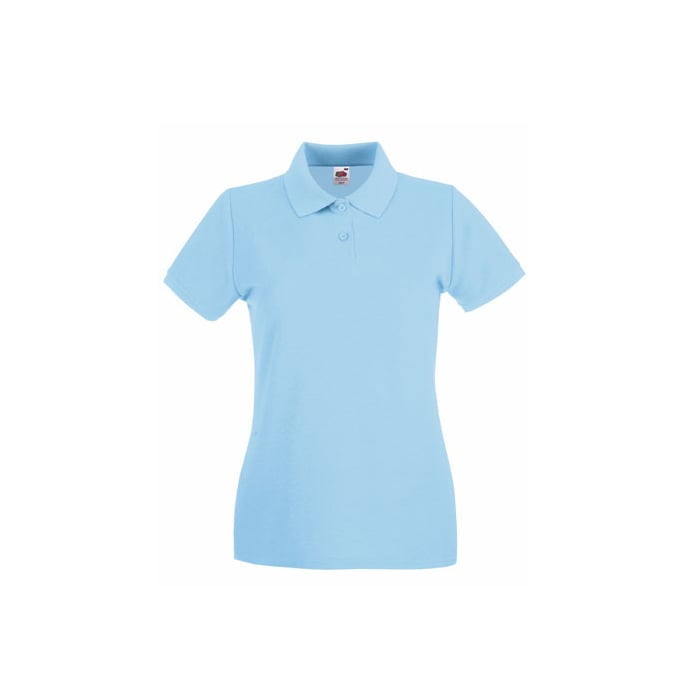 Koszulki Polo - Damska koszulka polo Premium Lady-Fit - 63-030-0 - Sky Blue - RAVEN - koszulki reklamowe z nadrukiem, odzież reklamowa i gastronomiczna