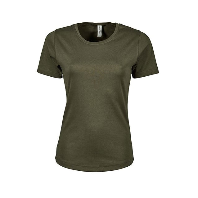 Koszulki T-Shirt - Damska koszulka Interlock Tee - Tee Jays 580 - Olive - RAVEN - koszulki reklamowe z nadrukiem, odzież reklamowa i gastronomiczna