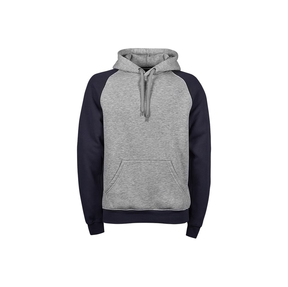 Bluzy - Męska dwukolorowa bluza Hooded - Tee Jays 5432 - Heather Grey/Navy - RAVEN - koszulki reklamowe z nadrukiem, odzież reklamowa i gastronomiczna