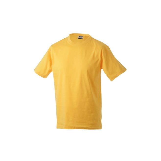 Koszulki T-Shirt - Męska koszulka Round-T Medium - James & Nicholson JN001 - Gold Yellow - RAVEN - koszulki reklamowe z nadrukiem, odzież reklamowa i gastronomiczna