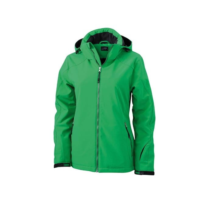 Kurtki - Damski zimowy softshell Wintersport - JN 1053 - Green - RAVEN - koszulki reklamowe z nadrukiem, odzież reklamowa i gastronomiczna