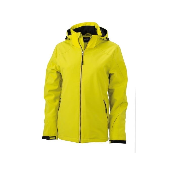 Kurtki - Damski zimowy softshell Wintersport - JN 1053 - Yellow - RAVEN - koszulki reklamowe z nadrukiem, odzież reklamowa i gastronomiczna