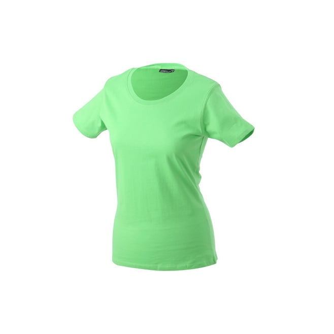 Koszulki T-Shirt - Damska koszulka Basic-T - James & Nicholson JN901 - Lime Green - RAVEN - koszulki reklamowe z nadrukiem, odzież reklamowa i gastronomiczna