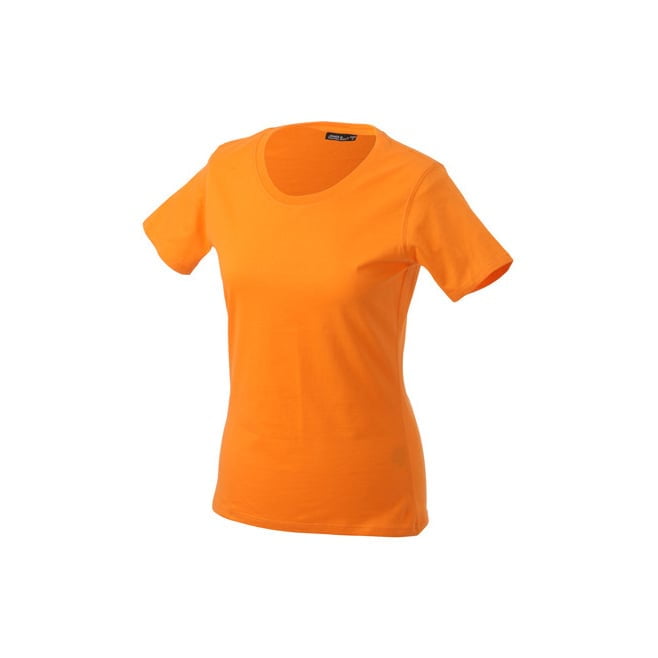 Koszulki T-Shirt - Damska koszulka Basic-T - James & Nicholson JN901 - Orange - RAVEN - koszulki reklamowe z nadrukiem, odzież reklamowa i gastronomiczna