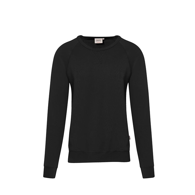 Bluzy - Męska bluza typu reglan 607 - Hakro 607 - Black - RAVEN - koszulki reklamowe z nadrukiem, odzież reklamowa i gastronomiczna