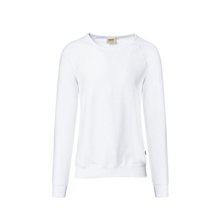 Bluzy - Męska bluza typu reglan 607 - Hakro 607 - White - RAVEN - koszulki reklamowe z nadrukiem, odzież reklamowa i gastronomiczna