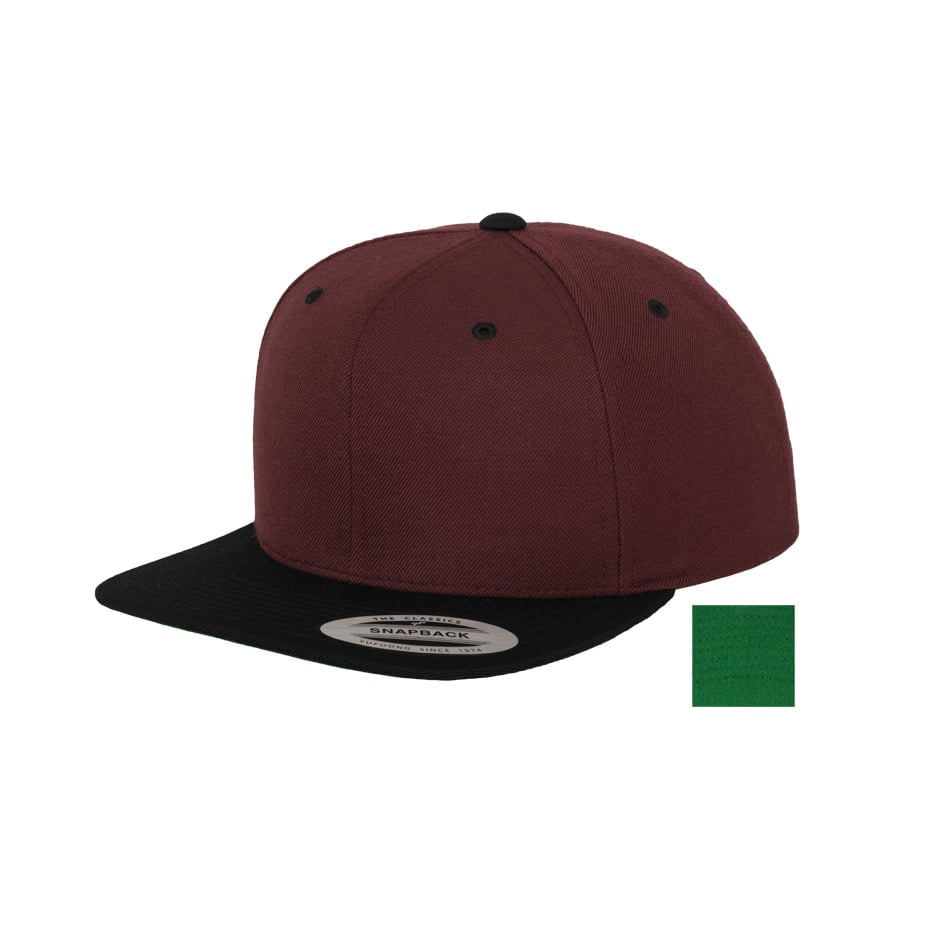 maroon-black snapback flexfit z haftem