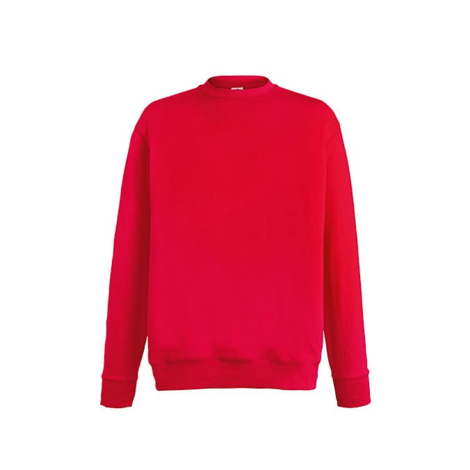 Bluzy - Bluza Crewneck Lightweight Set-In - Fruit of the Loom 62-156-0 - Red - RAVEN - koszulki reklamowe z nadrukiem, odzież reklamowa i gastronomiczna