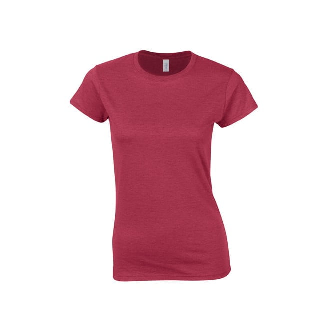 Koszulki T-Shirt - Damska koszulka Softstyle® - Gildan 64000L - Antique Cherry Red (Heather) - RAVEN - koszulki reklamowe z nadrukiem, odzież reklamowa i gastronomiczna