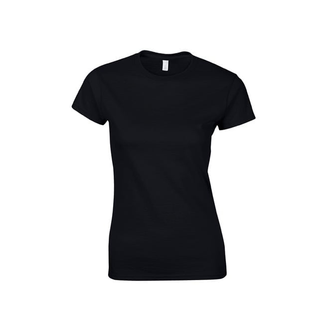 Koszulki T-Shirt - Damska koszulka Softstyle® - Gildan 64000L - Black - RAVEN - koszulki reklamowe z nadrukiem, odzież reklamowa i gastronomiczna