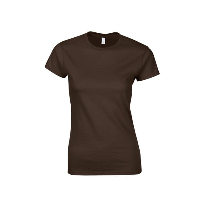 Koszulki T-Shirt - Damska koszulka Softstyle® - Gildan 64000L - Dark Chocolate - RAVEN - koszulki reklamowe z nadrukiem, odzież reklamowa i gastronomiczna