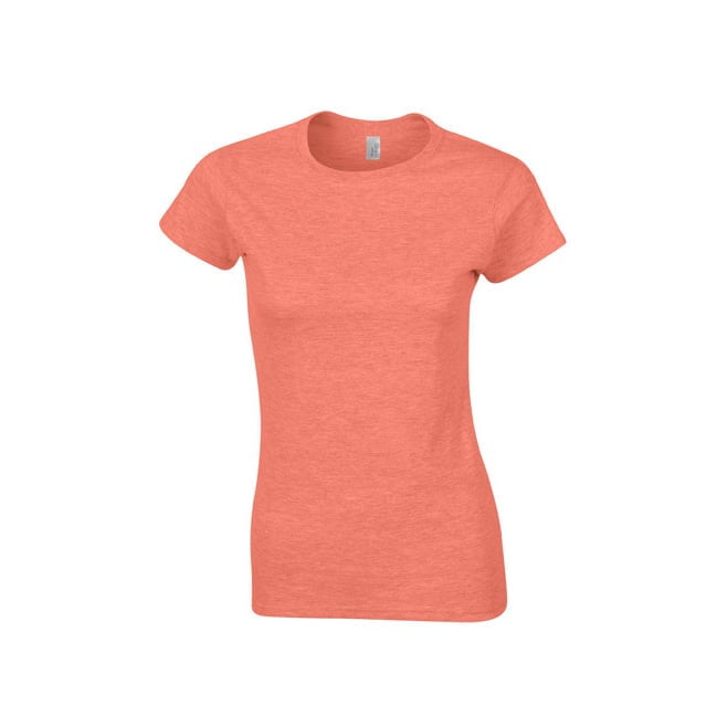 Koszulki T-Shirt - Damska koszulka Softstyle® - Gildan 64000L - Heather Orange - RAVEN - koszulki reklamowe z nadrukiem, odzież reklamowa i gastronomiczna