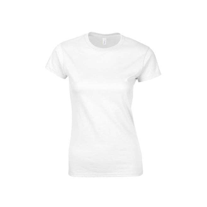 Koszulki T-Shirt - Damska koszulka Softstyle® - Gildan 64000L - White - RAVEN - koszulki reklamowe z nadrukiem, odzież reklamowa i gastronomiczna