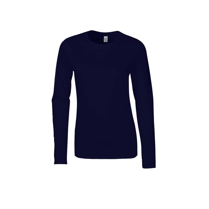 Koszulki T-Shirt - Damski Longsleeve Zoom Softstyle® - Gildan 64400L - Navy - RAVEN - koszulki reklamowe z nadrukiem, odzież reklamowa i gastronomiczna