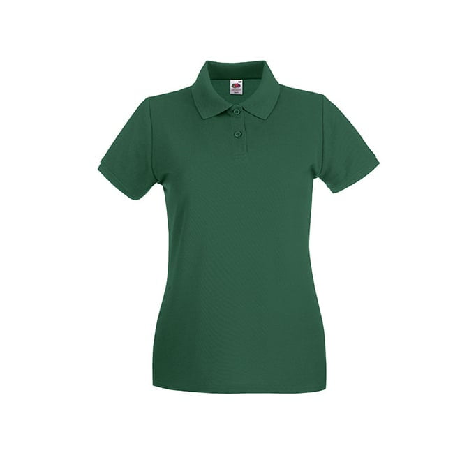 Koszulki Polo - Damska koszulka polo Premium Lady-Fit - 63-030-0 - Bottle Green - RAVEN - koszulki reklamowe z nadrukiem, odzież reklamowa i gastronomiczna