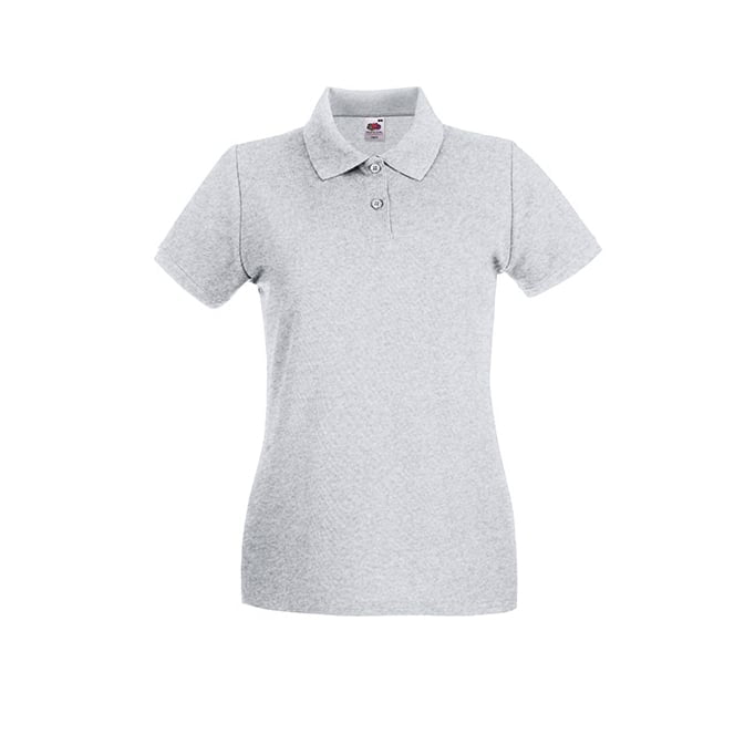 Koszulki Polo - Damska koszulka polo Premium Lady-Fit - 63-030-0 - Heather Grey - RAVEN - koszulki reklamowe z nadrukiem, odzież reklamowa i gastronomiczna