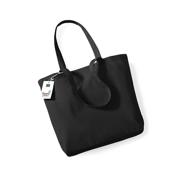 Torby i plecaki - Organic Cotton Shopper - W180 - Black - RAVEN - koszulki reklamowe z nadrukiem, odzież reklamowa i gastronomiczna