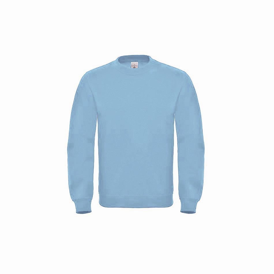 Bluzy - Bluza Crewneck ID.002 Cotton Rich - B&C WUI20 - Light Blue - RAVEN - koszulki reklamowe z nadrukiem, odzież reklamowa i gastronomiczna