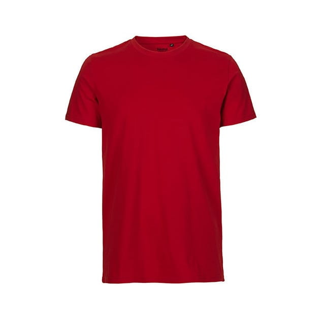 Koszulki T-Shirt - Męski T-Shirt w serek Fairtrade - Neutral O61001 - Red - RAVEN - koszulki reklamowe z nadrukiem, odzież reklamowa i gastronomiczna