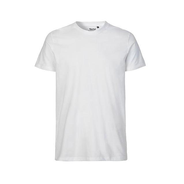 Koszulki T-Shirt - Męski T-Shirt w serek Fairtrade - Neutral O61001 - White - RAVEN - koszulki reklamowe z nadrukiem, odzież reklamowa i gastronomiczna