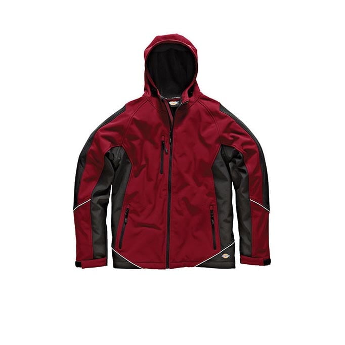 Odzież robocza - Two Tone Softshell Jacket -  JW7010 - Red - RAVEN - koszulki reklamowe z nadrukiem, odzież reklamowa i gastronomiczna