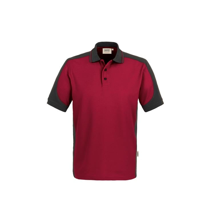 Koszulki Polo - Męska koszulka polo Performance Contrast 839 - Hakro 839 - Burgundy - RAVEN - koszulki reklamowe z nadrukiem, odzież reklamowa i gastronomiczna