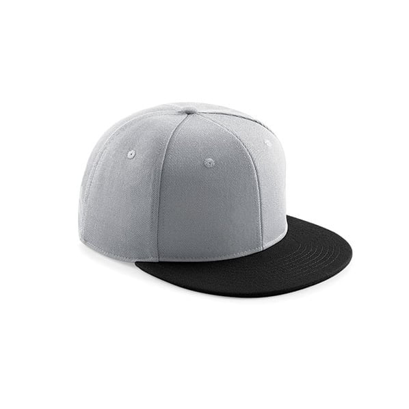 szaro-czarny snapback z kontrastowym daszkiem