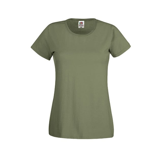 Koszulki T-Shirt - Damska koszulka Original Lady-Fit - Fruit of the Loom 61-420-0 - Classic Olive - RAVEN - koszulki reklamowe z nadrukiem, odzież reklamowa i gastronomiczna