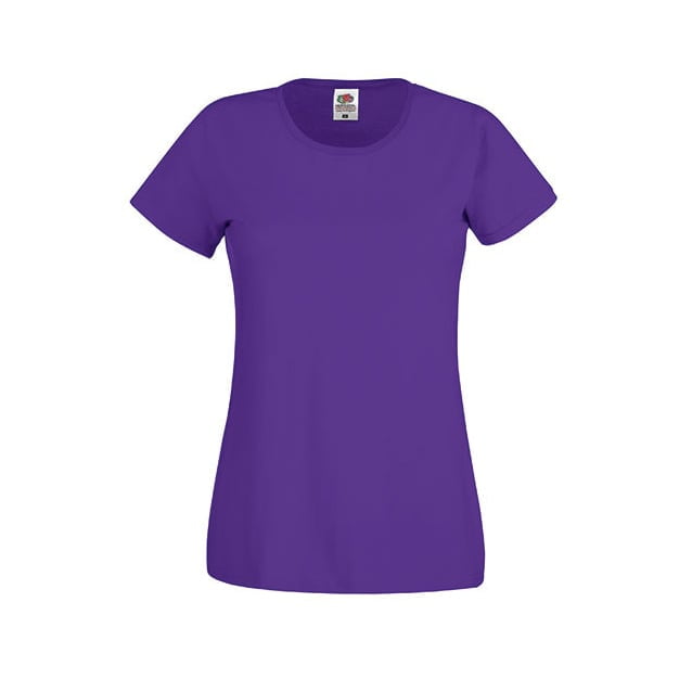 Koszulki T-Shirt - Damska koszulka Original Lady-Fit - Fruit of the Loom 61-420-0 - Purple - RAVEN - koszulki reklamowe z nadrukiem, odzież reklamowa i gastronomiczna