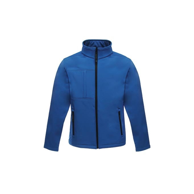 niebieski softshell z haftem