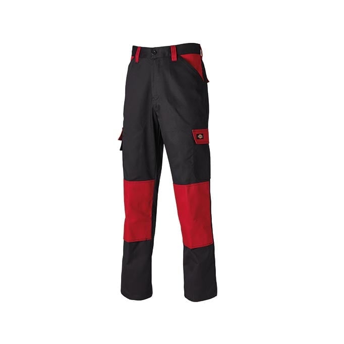 Odzież robocza - Everyday Workwear Trousers - ED24/7 - Black/Red - RAVEN - koszulki reklamowe z nadrukiem, odzież reklamowa i gastronomiczna