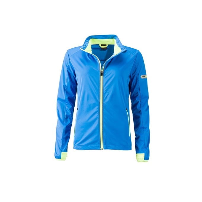 Kurtki - Ladies` Sports Softshell Jacket - JN1125 - Bright Blue - RAVEN - koszulki reklamowe z nadrukiem, odzież reklamowa i gastronomiczna